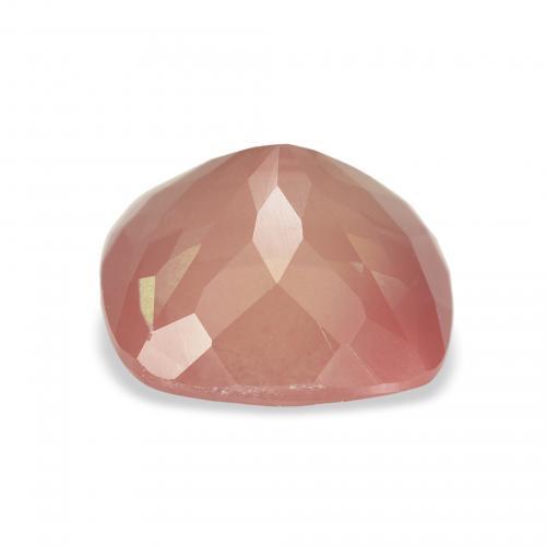 Andesine Labradorite Gemstone in 9.8 x 9.3 mm Size for Sale, Andesine Labradorite Stone in Orangish Pink Color