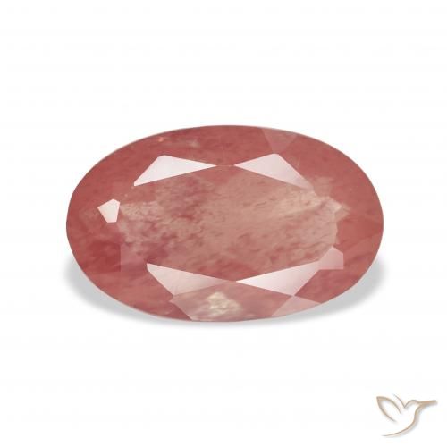 2.65 ct Pink Andesine Labradorite Gemstone, Andesine Labradorite Gem in Oval Facet Shape for Sale.