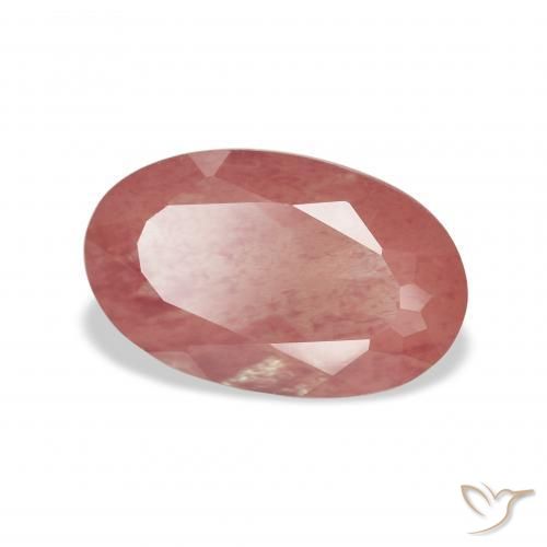 2.65 ct Pink Andesine Labradorite Stone, Natural Andesine Labradorite in Oval Facet Shape for Sale