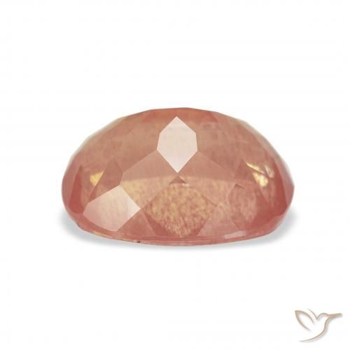 Andesine Labradorite Gemstone in 10.8 x 8.3 mm Size for Sale, Andesine Labradorite Stone in Medium Pink Color