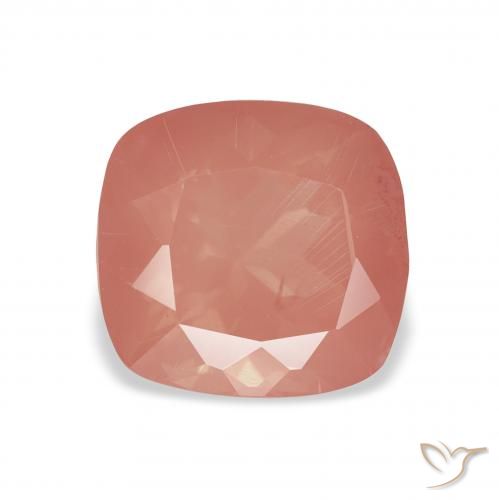 2.60ct Natural Medium Pink Andesine Labradorite, Cushion, Transparent