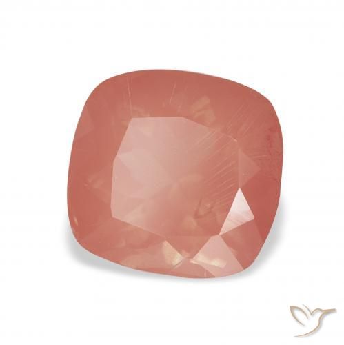 2.60 ct Pink Andesine Labradorite Stone, Natural Andesine Labradorite in Cushion-Cut Shape for Sale