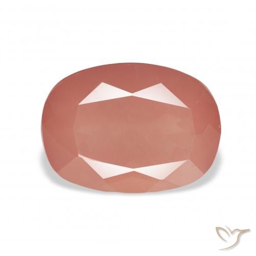 4.12 ct Pink Andesine Labradorite Gemstone, Andesine Labradorite Gem in Cushion-Cut Shape for Sale.