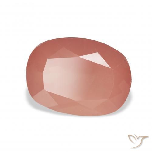 4.12 ct Pink Andesine Labradorite Stone, Natural Andesine Labradorite in Cushion-Cut Shape for Sale