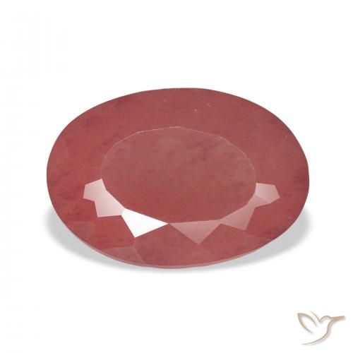 4.60 ct Red Andesine Labradorite Gemstone, Andesine Labradorite Gem in Oval Facet Shape for Sale.
