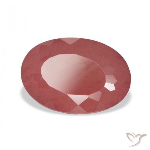 4.60 ct Red Andesine Labradorite Stone, Natural Andesine Labradorite in Oval Facet Shape for Sale