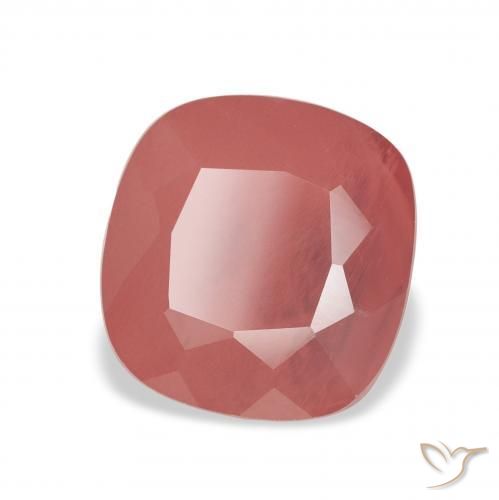 2.55 ct Red Andesine Labradorite Stone, Natural Andesine Labradorite in Cushion-Cut Shape for Sale