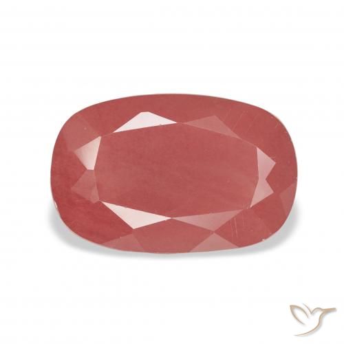 3.24 ct Red Andesine Labradorite Gemstone, Andesine Labradorite Gem in Cushion-Cut Shape for Sale.