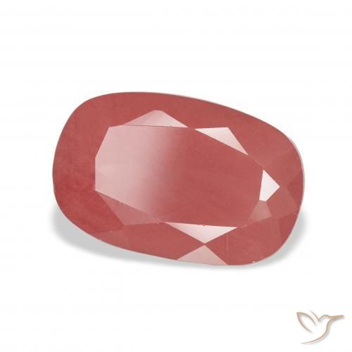 3.24 ct Red Andesine Labradorite Stone, Natural Andesine Labradorite in Cushion-Cut Shape for Sale