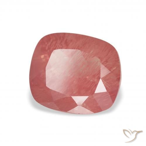 2.05 ct Red Andesine Labradorite Stone, Natural Andesine Labradorite in Cushion-Cut Shape for Sale