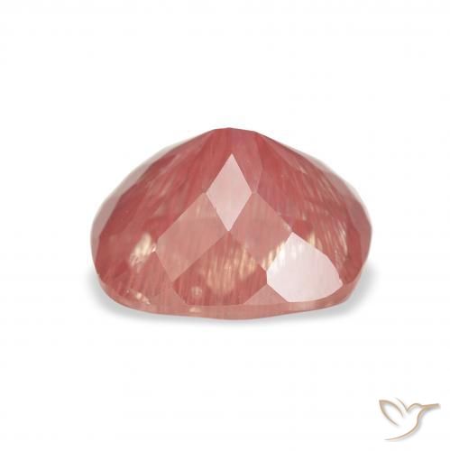 Andesine Labradorite Gemstone in 8.8 x 7.6 mm Size for Sale, Andesine Labradorite Stone in Blush Red Color
