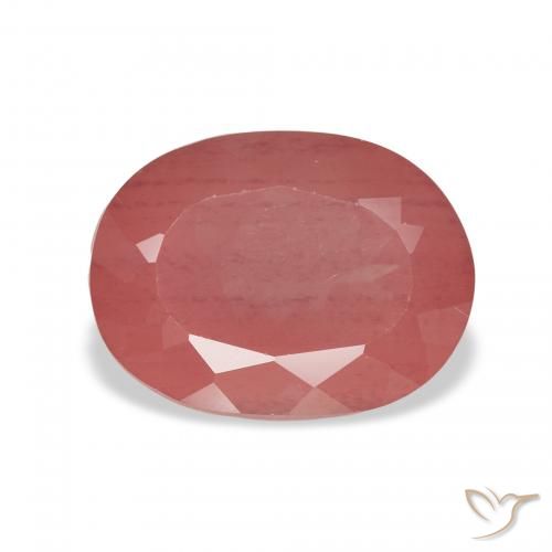 2.69ct Natural Blush Red Andesine Labradorite, Oval, Transparent
