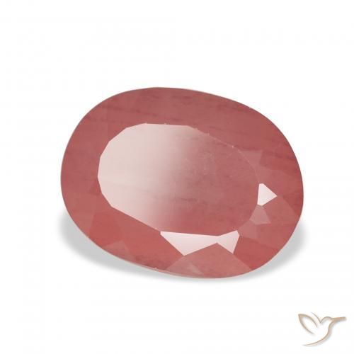 2.69 ct Red Andesine Labradorite Stone, Natural Andesine Labradorite in Oval Facet Shape for Sale