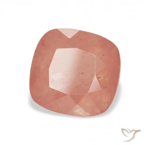 2.41 ct Red Andesine Labradorite Stone, Natural Andesine Labradorite in Cushion-Cut Shape for Sale