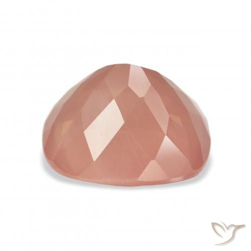 Andesine Labradorite Gemstone in 13 x 11 mm (calibrated) Size for Sale, Andesine Labradorite Stone in Orangish Pink Color