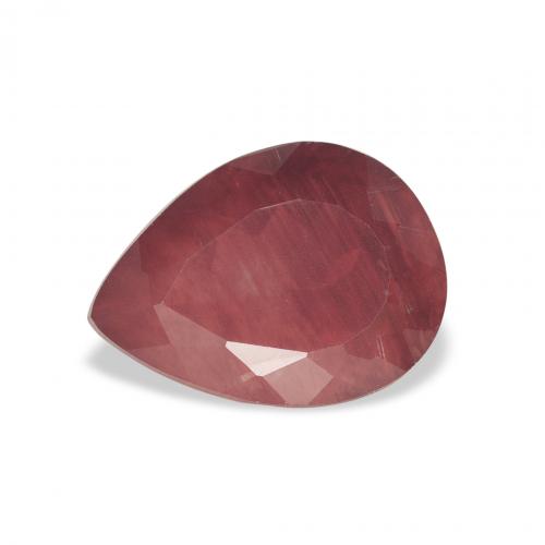 1.89 ct Red Andesine Labradorite Gemstone, Andesine Labradorite Gem in Pear Facet Shape for Sale.