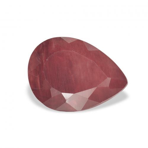 1.89 ct Red Andesine Labradorite Stone, Natural Andesine Labradorite in Pear Facet Shape for Sale