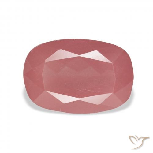 6.03ct Natural Medium Pink Andesine Labradorite, Cushion, Translucent