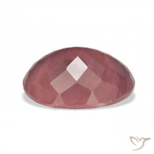 Andesine Labradorite Gemstone in 15.6 x 11.2 mm Size for Sale, Andesine Labradorite Stone in Deep Rose Pink Color