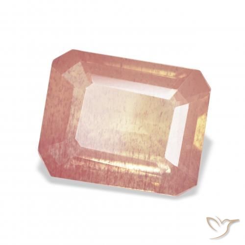 4.58 ct Orange Andesine Labradorite Stone, Natural Andesine Labradorite in Octagon Step Cut Shape for Sale