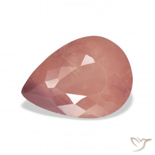 5.06ct Natural Rose Pink Andesine Labradorite, Pear Shape, Transparent