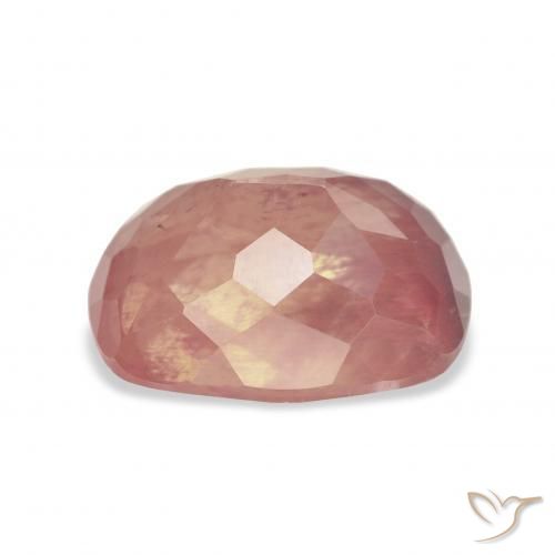 Andesine Labradorite Gemstone in 13.2 x 10.5 mm Size for Sale, Andesine Labradorite Stone in Orangish Pink Color