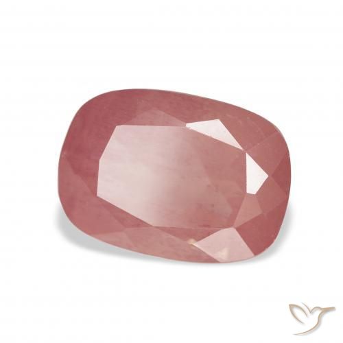 3.53 ct Pink Andesine Labradorite Stone, Natural Andesine Labradorite in Cushion-Cut Shape for Sale