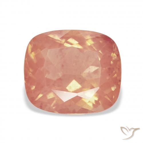 5.74ct Natural Reddish Orange Andesine Labradorite, Cushion, Transparent
