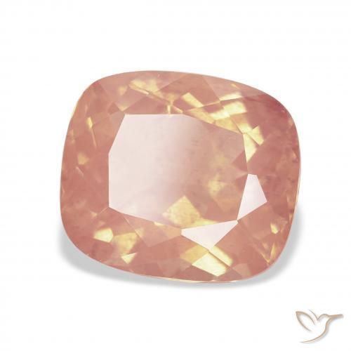 5.74 ct Orange Andesine Labradorite Stone, Natural Andesine Labradorite in Cushion-Cut Shape for Sale