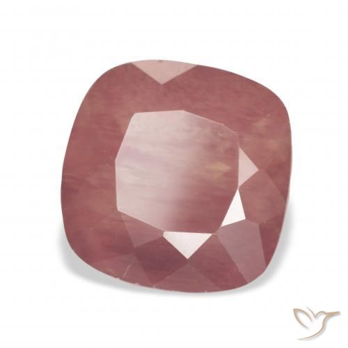 4.63 ct Red Andesine Labradorite Stone, Natural Andesine Labradorite in Cushion-Cut Shape for Sale