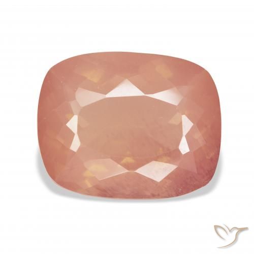 10.14ct Natural Light Reddish Orange Andesine Labradorite, Cushion, Transparent