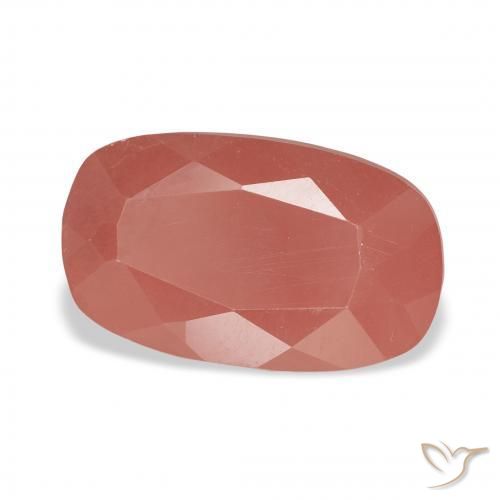 3.05 ct Red Andesine Labradorite Stone, Natural Andesine Labradorite in Cushion-Cut Shape for Sale