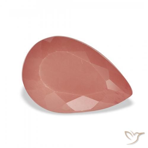 2.81 ct Red Andesine Labradorite Stone, Natural Andesine Labradorite in Pear Facet Shape for Sale