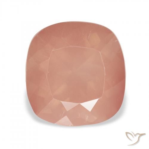 3.08ct Natural Medium Pink Andesine Labradorite, Cushion, Transparent