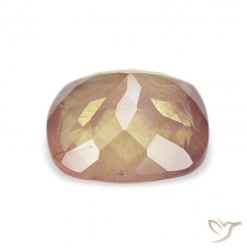 Andesine Labradorite Gemstone in 8.7 x 8.3 mm Size for Sale, Andesine Labradorite Stone in Orange-Golden Color