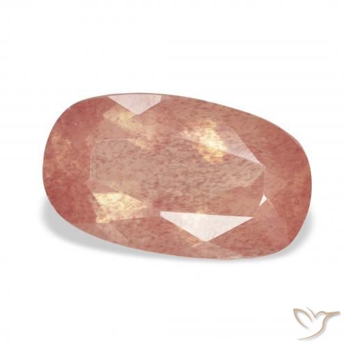 3.02 ct Orange Andesine Labradorite Stone, Natural Andesine Labradorite in Cushion-Cut Shape for Sale