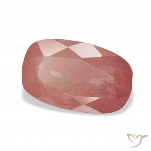 2.96 ct Red Andesine Labradorite Stone, Natural Andesine Labradorite in Cushion-Cut Shape for Sale
