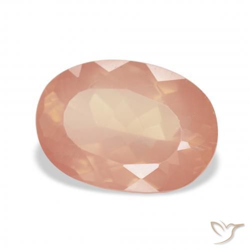 3.35 ct Orange Andesine Labradorite Stone, Natural Andesine Labradorite in Oval Facet Shape for Sale
