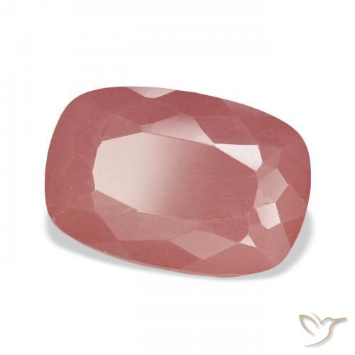 6.11 ct Red Andesine Labradorite Stone, Natural Andesine Labradorite in Cushion-Cut Shape for Sale