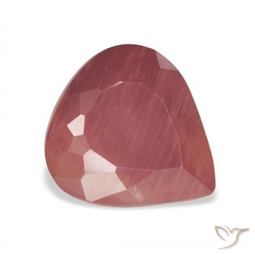 4.57 ct Red Andesine Labradorite Stone, Natural Andesine Labradorite in Pear Facet Shape for Sale