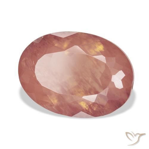 9.50 ct Red Andesine Labradorite Stone, Natural Andesine Labradorite in Oval Facet Shape for Sale
