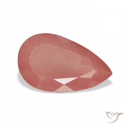 3.64 ct Red Andesine Labradorite Stone, Natural Andesine Labradorite in Pear Facet Shape for Sale