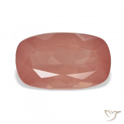 6.01ct Natural Pale Reddish Orange Andesine Labradorite, Cushion, Transparent