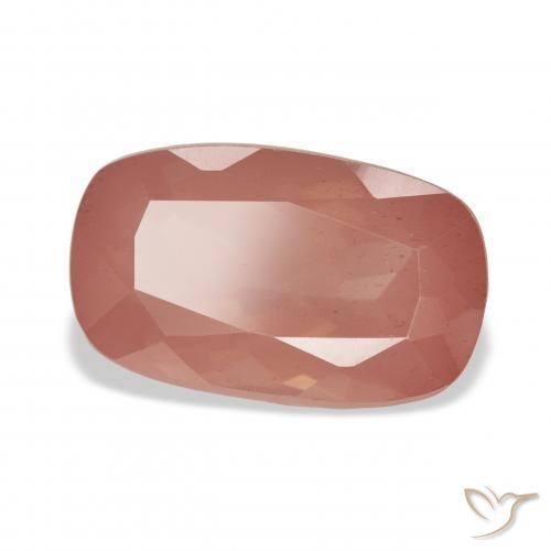 6.01 ct Red Andesine Labradorite Stone, Natural Andesine Labradorite in Cushion-Cut Shape for Sale