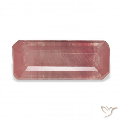 3.88ct Natural Orange Red Andesine Labradorite, Octagon / Emerald Cut, Transparent, Photo A