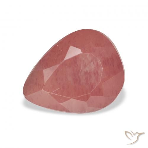 2.29ct Natural Raspberry Pink Andesine Labradorite, Pear Shape, Translucent