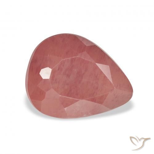 2.29 ct Pink Andesine Labradorite Stone, Natural Andesine Labradorite in Pear Facet Shape for Sale