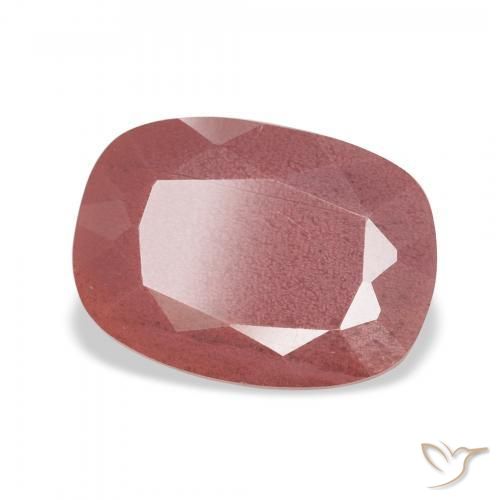3.07 ct Pink Andesine Labradorite Stone, Natural Andesine Labradorite in Cushion-Cut Shape for Sale