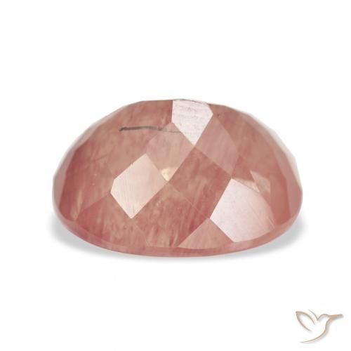 Andesine Labradorite Gemstone in 11 x 9 mm (calibrated) Size for Sale, Andesine Labradorite Stone in Raspberry Pink Color