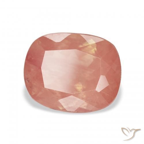 3.13 ct Pink Andesine Labradorite Stone, Natural Andesine Labradorite in Cushion-Cut Shape for Sale